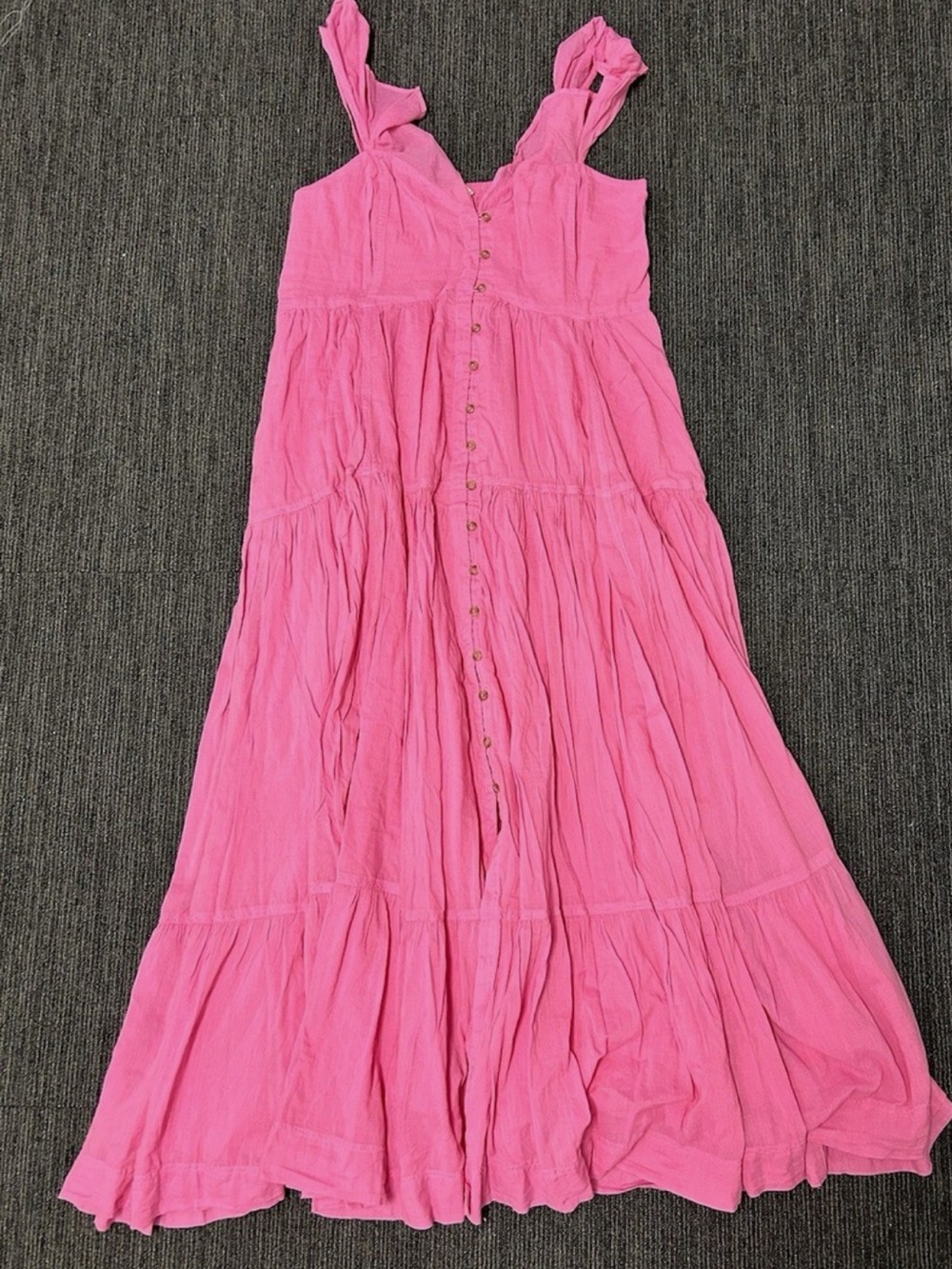Pilcro Anthropologie Flutter Sleeve Button-Front Maxi Dress LINED - Picture 7 of 9